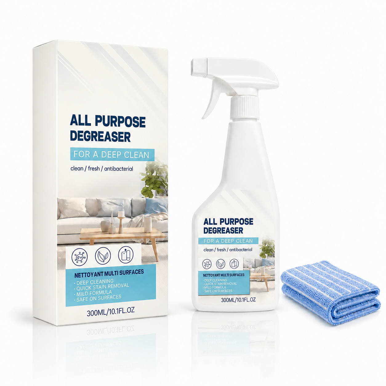 Multi-Purpose Degreaser-Home Multi-Surface Cleaner, Fabric & Floor Cleaning Spray for Carpet, Couch, Tile and Everyday Dirt