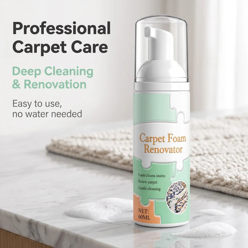 Waterless Carpet Cleaning Foam Removes Tough Stains Fast With Towel