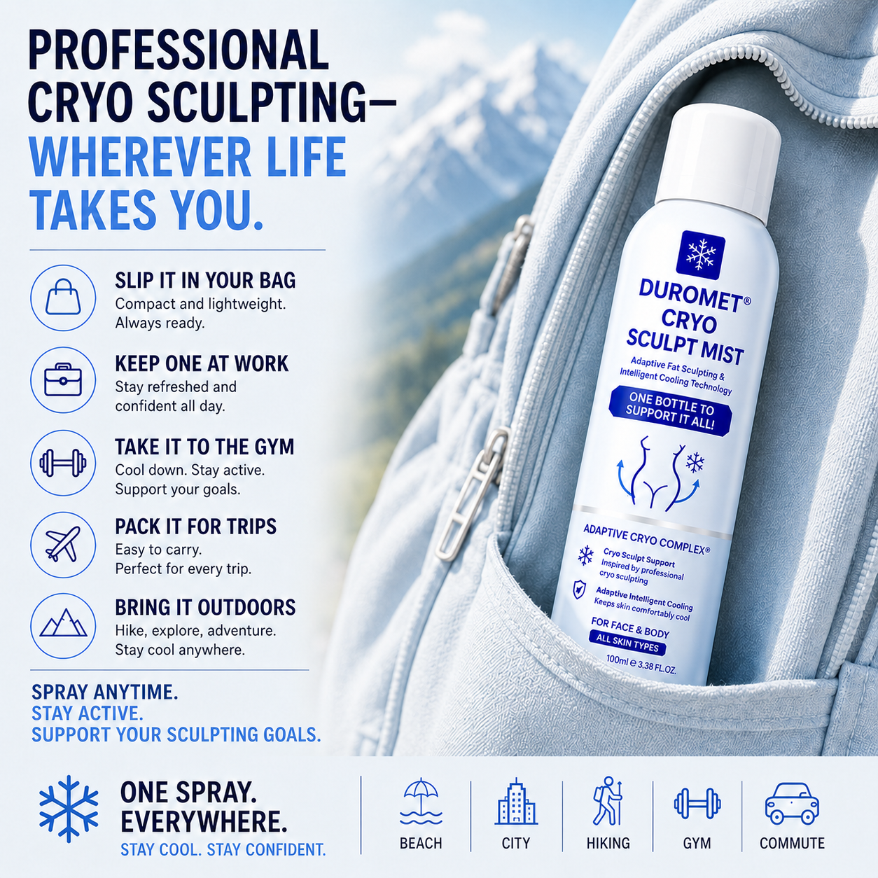 𝗗𝗨𝗥𝗢𝗠𝗘𝗧® 4-in-1 Cryo Sculpt Mist