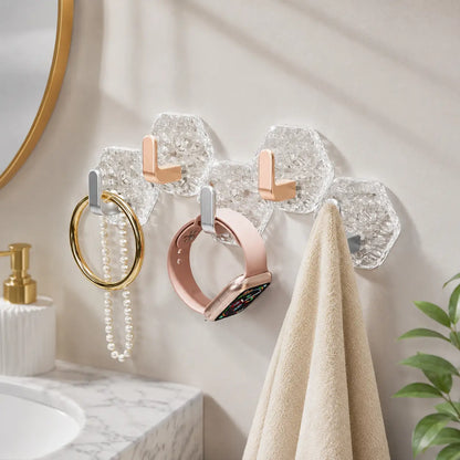 Heavy-Duty Self-Adhesive Hooks — No Drilling, No Rust, No Mess