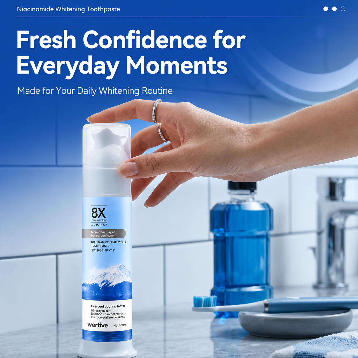 【Family Value Pack】Niacinamide Whitening Toothpaste for a Brighter, Fresher Smile