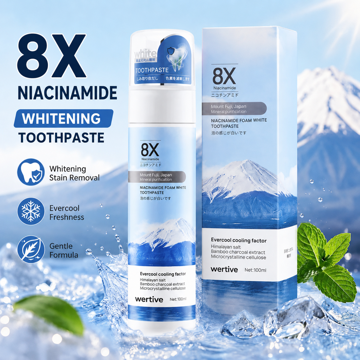 【Family Value Pack】Niacinamide Whitening Toothpaste for a Brighter, Fresher Smile