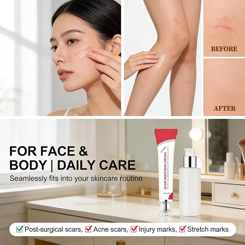 Advanced Silicone Scar Cream - Skin Repair Treatment for Surgical Acne Scars🩹