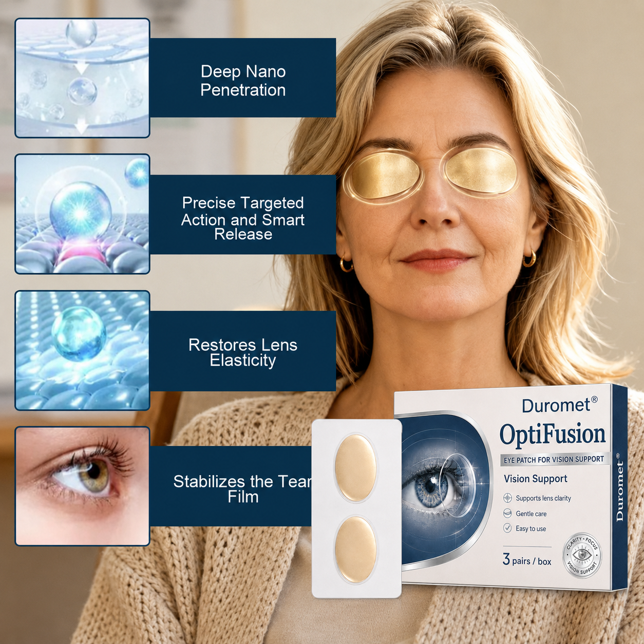 Duromet® OptiFusion Vision Support – Eye care patch for vision support