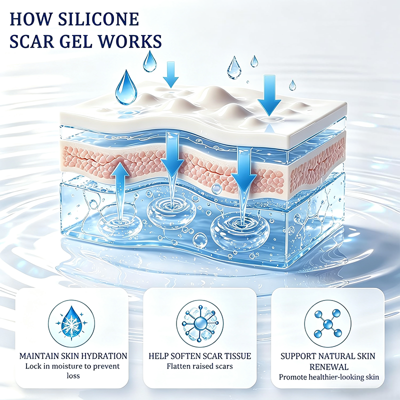 Silicone Scar Gel for Scars - Fragrance-Free, Non-Greasy Formula for Face & Body Scar Care & Appearance 🧴