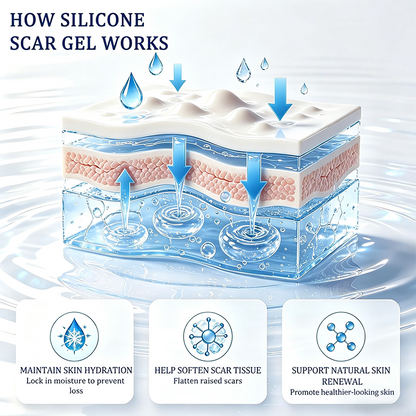 Silicone Scar Gel for Scars - Fragrance-Free, Non-Greasy Formula for Face & Body Scar Care & Appearance 🧴