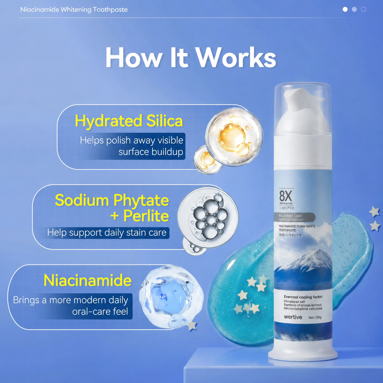 【Family Value Pack】Niacinamide Whitening Toothpaste for a Brighter, Fresher Smile