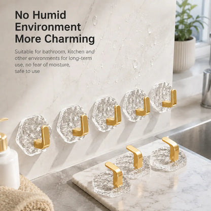 Heavy-Duty Self-Adhesive Hooks — No Drilling, No Rust, No Mess
