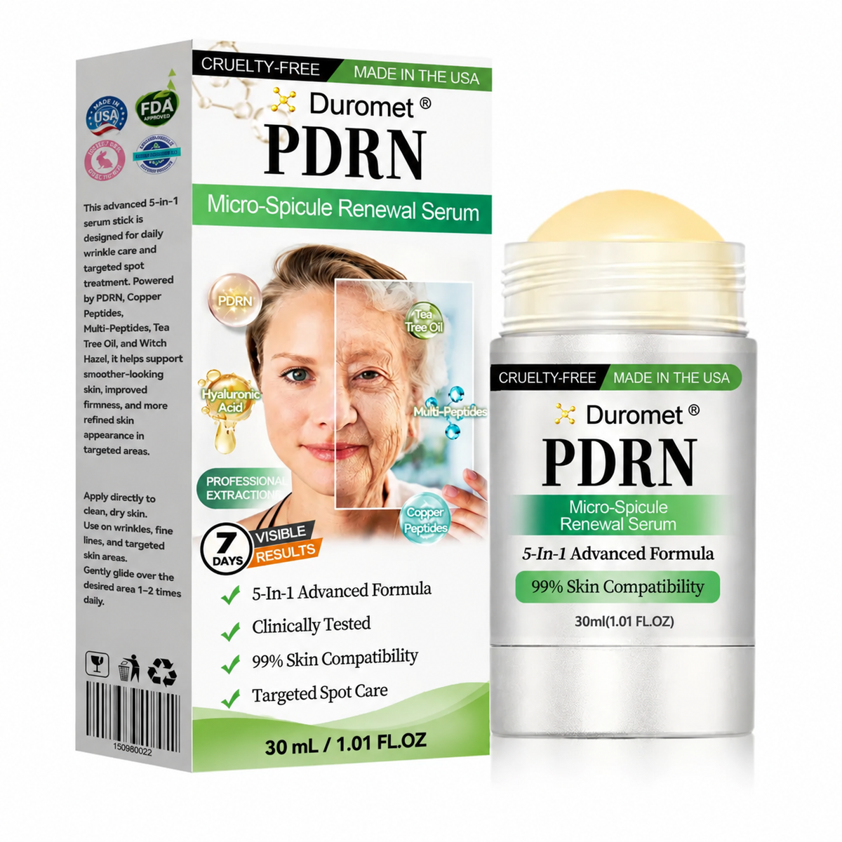 𝗗𝘂𝗿𝗼𝗺𝗲𝘁®𝑷𝑫𝑹𝑵 𝑨𝒏𝒕𝒊-𝑨𝒈𝒊𝒏𝒈 & 𝑻𝒂𝒓𝒈𝒆𝒕𝒆𝒅 𝑺𝒑𝒐𝒕 𝑪𝒂𝒓𝒆👨‍⚕️ Helps Smooth Wrinkles, Support Firmer-Looking Skin, and Improve the Appearance of Visible Spots in 7 Days ⏱️