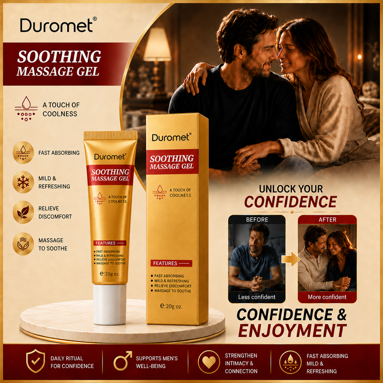 Duromet® Men’s Skin-Refining Gel – Gentle Daily Care, Fast-Absorbing & Non-Sticky