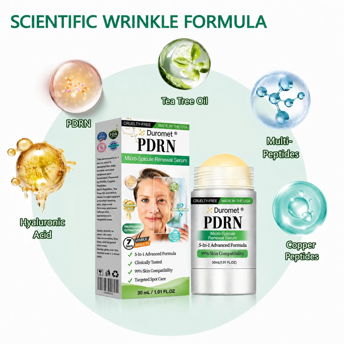𝗗𝘂𝗿𝗼𝗺𝗲𝘁®𝑷𝑫𝑹𝑵 𝑨𝒏𝒕𝒊-𝑨𝒈𝒊𝒏𝒈 & 𝑻𝒂𝒓𝒈𝒆𝒕𝒆𝒅 𝑺𝒑𝒐𝒕 𝑪𝒂𝒓𝒆👨‍⚕️ Helps Smooth Wrinkles, Support Firmer-Looking Skin, and Improve the Appearance of Visible Spots in 7 Days ⏱️