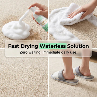Waterless Carpet Cleaning Foam Removes Tough Stains Fast With Towel